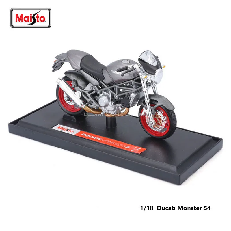 

Maisto Ducati MONSTER S4 1:18 scale motorcycle replicas with authentic details motorcycle Model collection gift toy