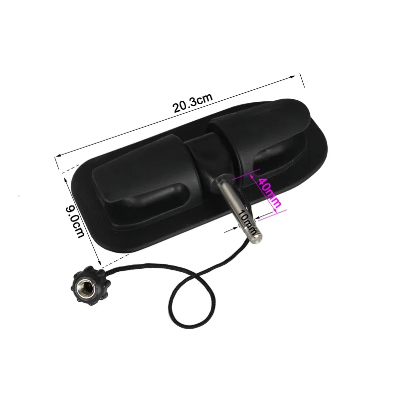 2PCS Steel Paddle Lock Support – 10mm Cross Hole for Inflatable Boats & Dinghies (Durable, Multi-Directional, Easy Install)