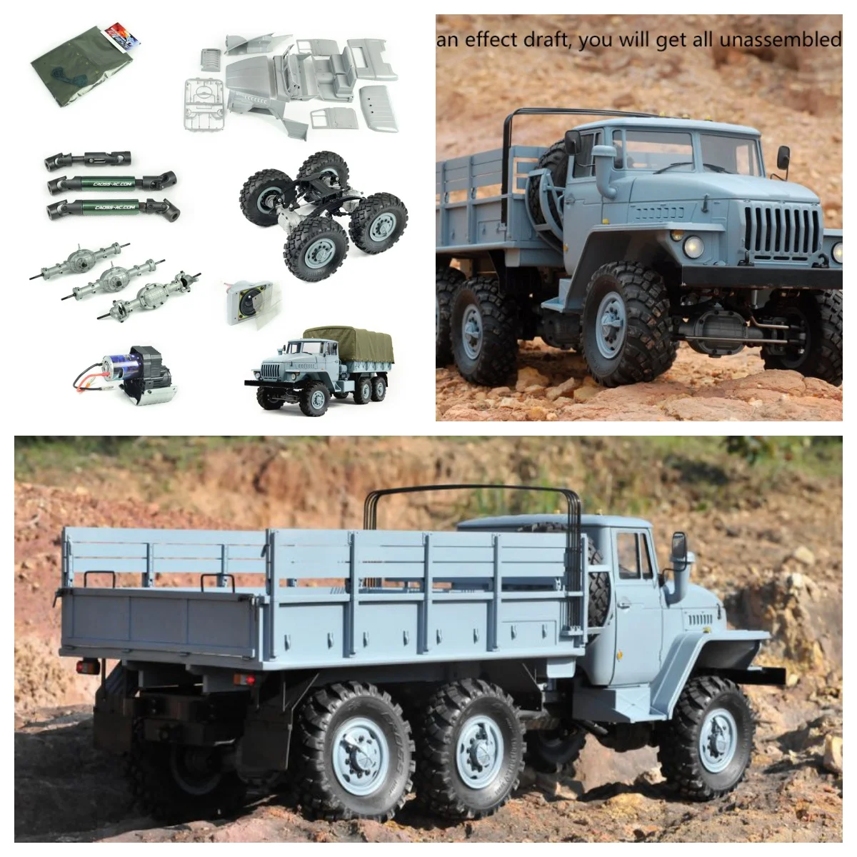 

In Sale 1/12 CROSS RC UC6 6x6 Military Truck KIT 35T Motor Metal Axles Hubs RC Model Car for Adults Hobbyists DIY Enthusiasts