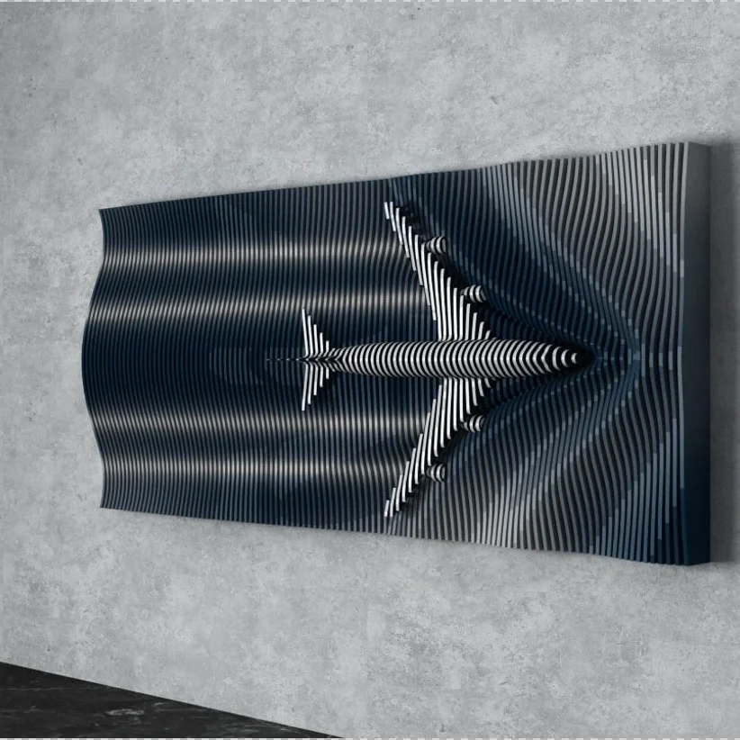 ！@Airplane Pattern Wooden Wall Decor Aviation Enthusiast Gift Handcrafted Wood Art Living Room Kids Bedroom