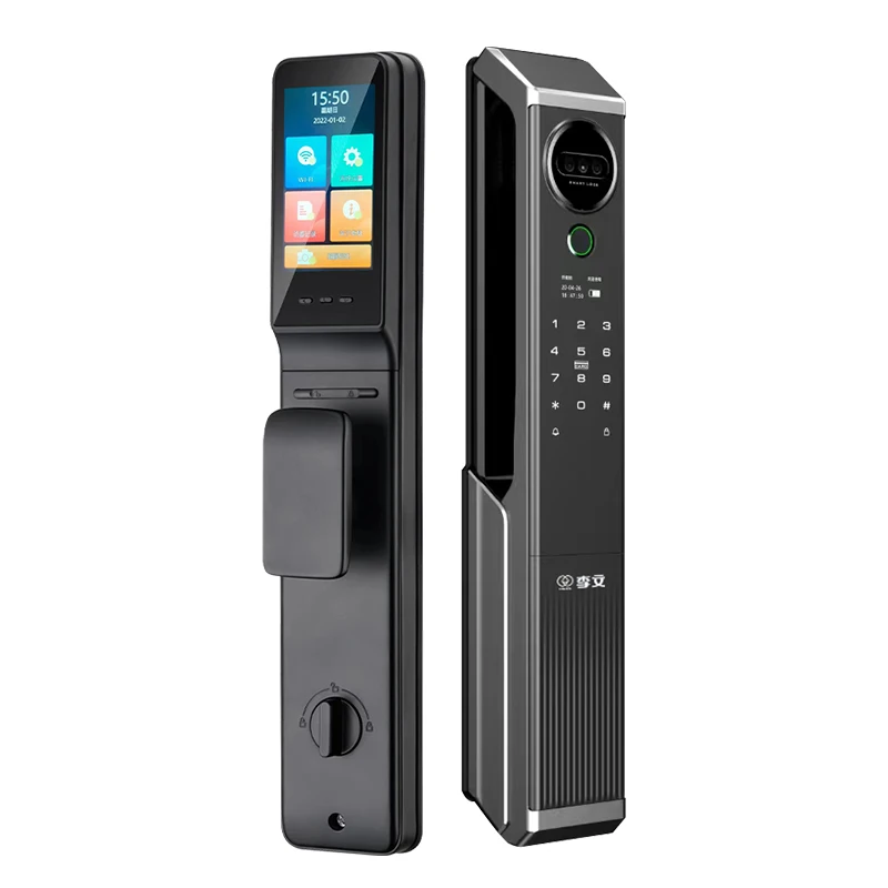 Aluminum Smartphone Smart Locks Tuya Camera Digital Fingerprint Lock Smart Door Lock Wifi With 3D Face Recognition