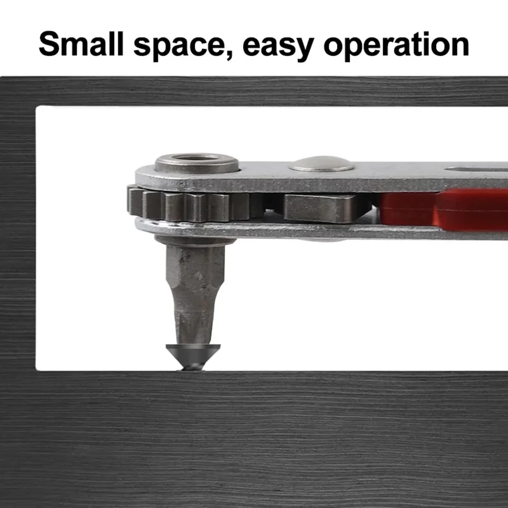 Mini llave de trinquete con función magnética, trinquete de 15 dientes para reparaciones rápidas y eficientes para uso doméstico y profesional