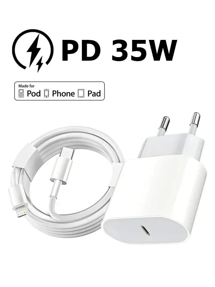 20W or40 W USB-C PD Fast Charge Cable for Apple iPhone 14 8Plus XS Max 11 12 13 Pro XR iPadAir Data Sync Quick EU Charger Line