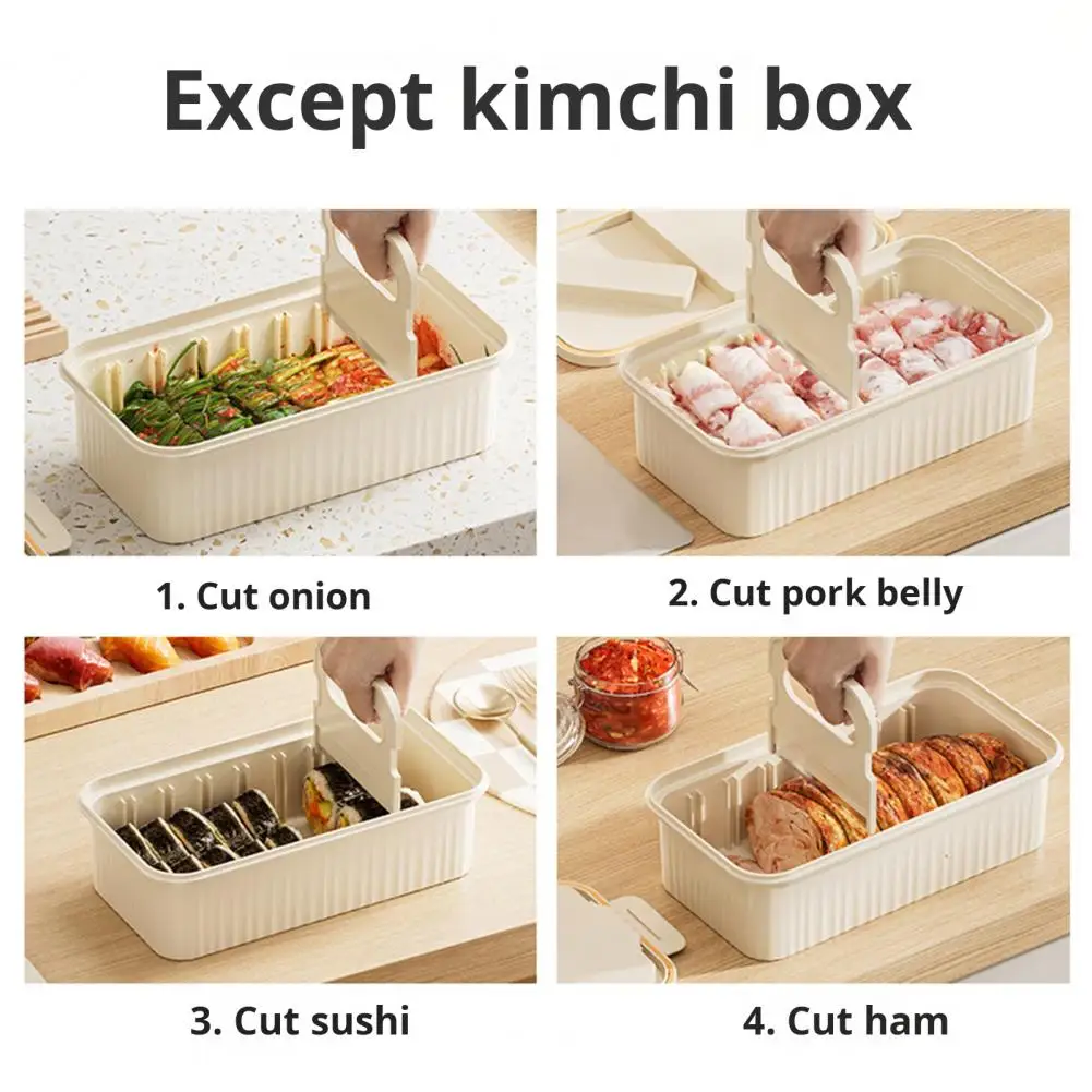 Contenedor de almacenamiento de alimentos con diseño antideslizante, caja sellada sin Bpa para carne y ingredientes, cortador Kimchi, Ness-locking