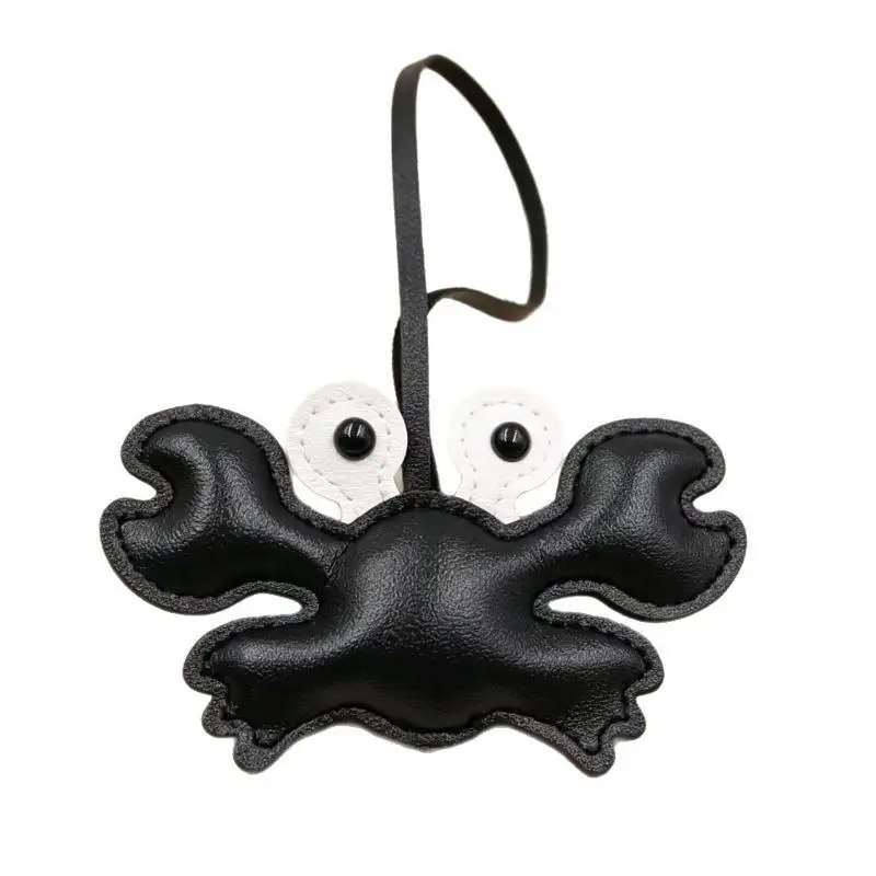 Kreativer Krabben-Schlüsselanhänger aus weichem PU-Leder, Schlüsselring, Hawaii-Reiseandenken, lustiges Geschenk für Taschen- und Autoschlüssel-Dekoration – Detail 5