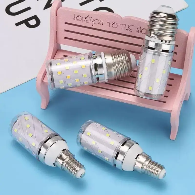 LED Corn Lamp 12W Strong Light 3000K 6000K E27 E14 Lamp Holder Home Emergency Lighting Bombillas Home Light