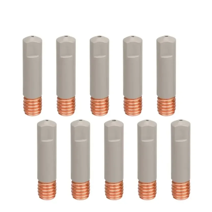 20pcs MB 15AK Welding Contact Tips new coating protect 25mm M6 Gas Nozzle Tip 0.8mm-1.2mm MIG Welding Torche Welding Tool Parts