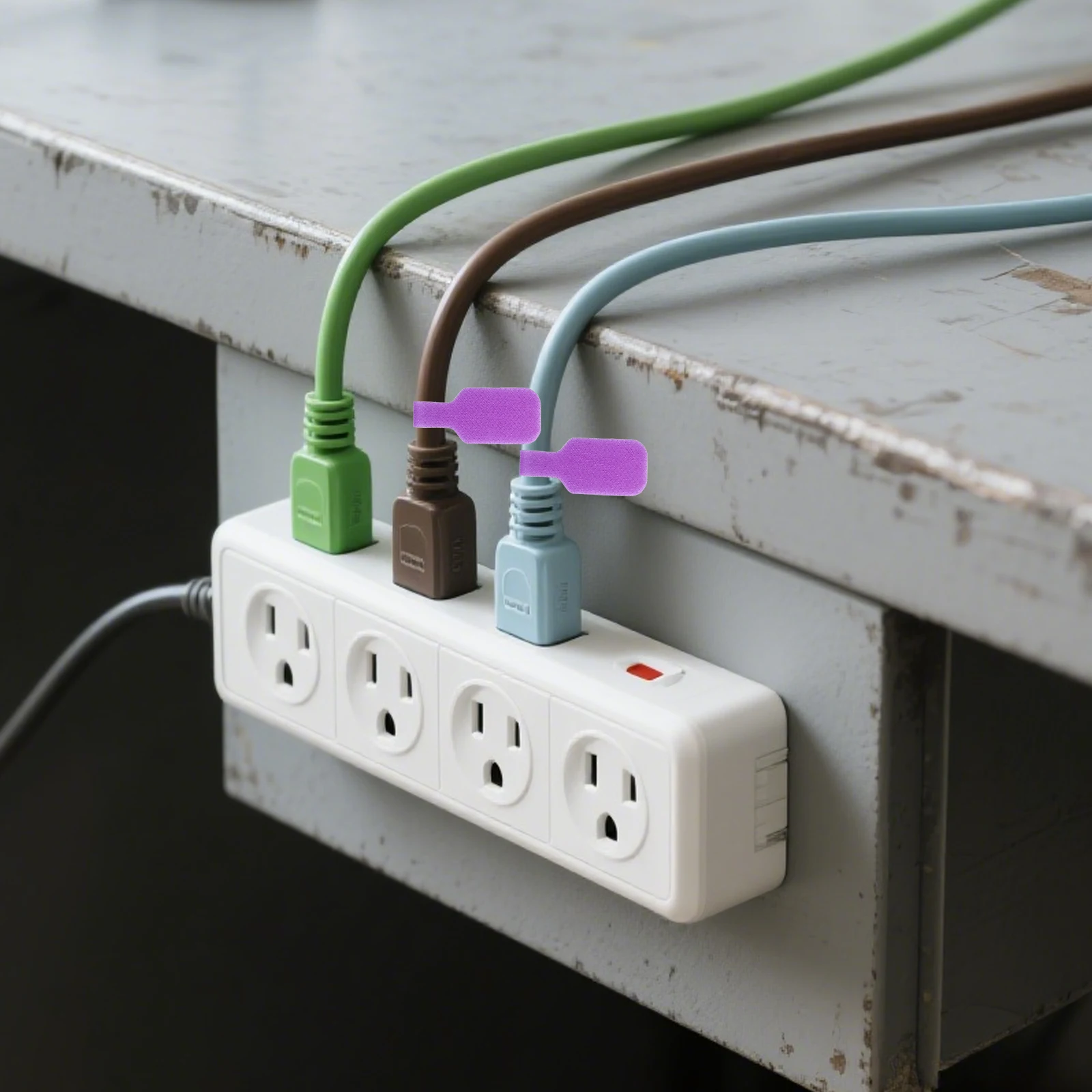 56Pcs Cable Management Straps Multi-Color Writable Reusable Hook and Loop Cable Labels for Home Office Data Center Wire