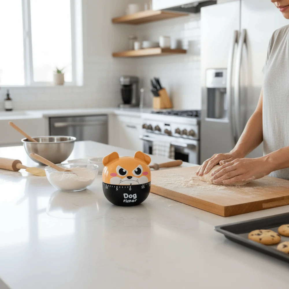 

Cartoon Rabbit Shape Kitchen Timer High Accuracy Battery Free Mechanical Timer Adjustable Children Study Timer Cooking