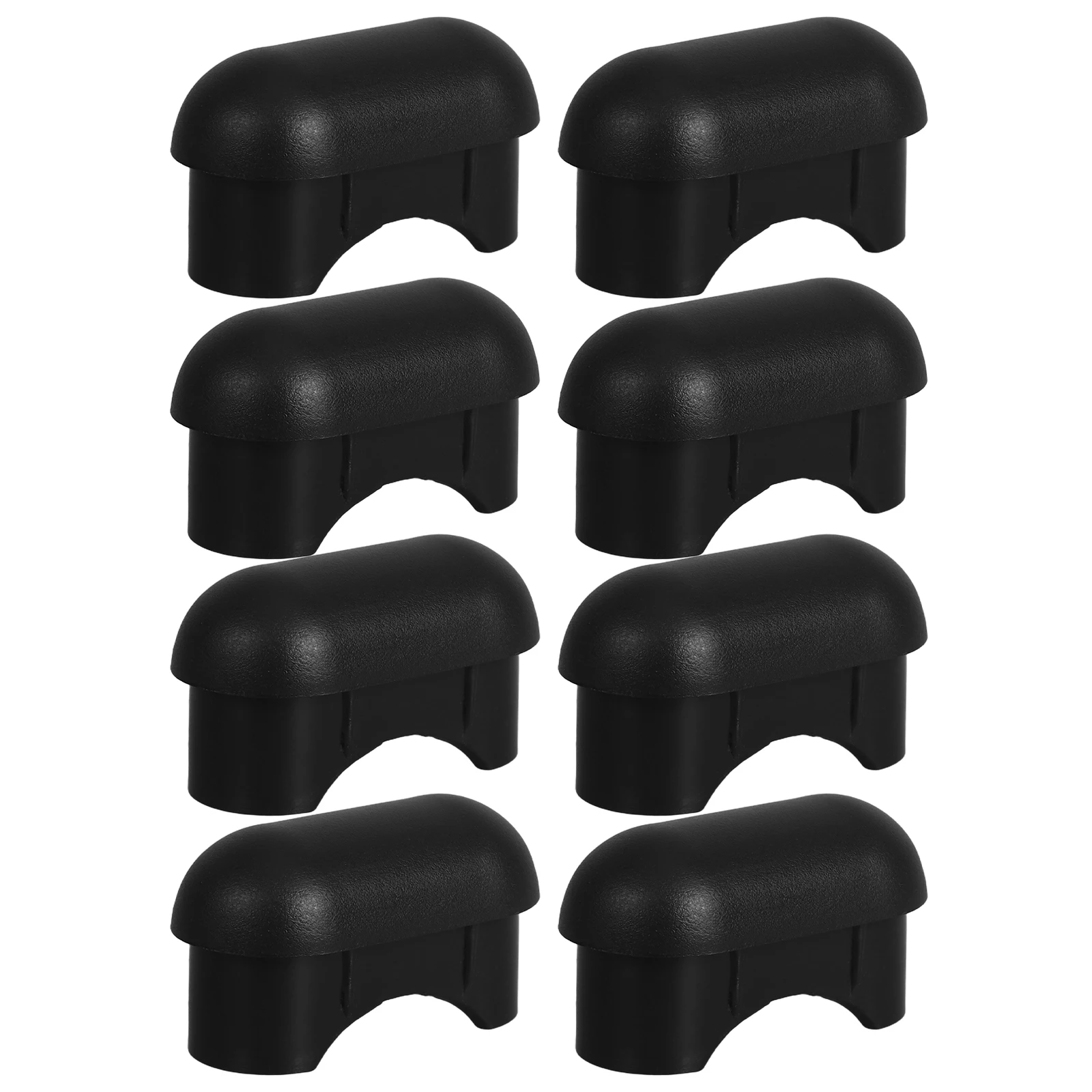 

8 Pcs Steel Pipe Internal Blocking Head Plug Durable Tube Plugs Cap Black Stopper Fitness