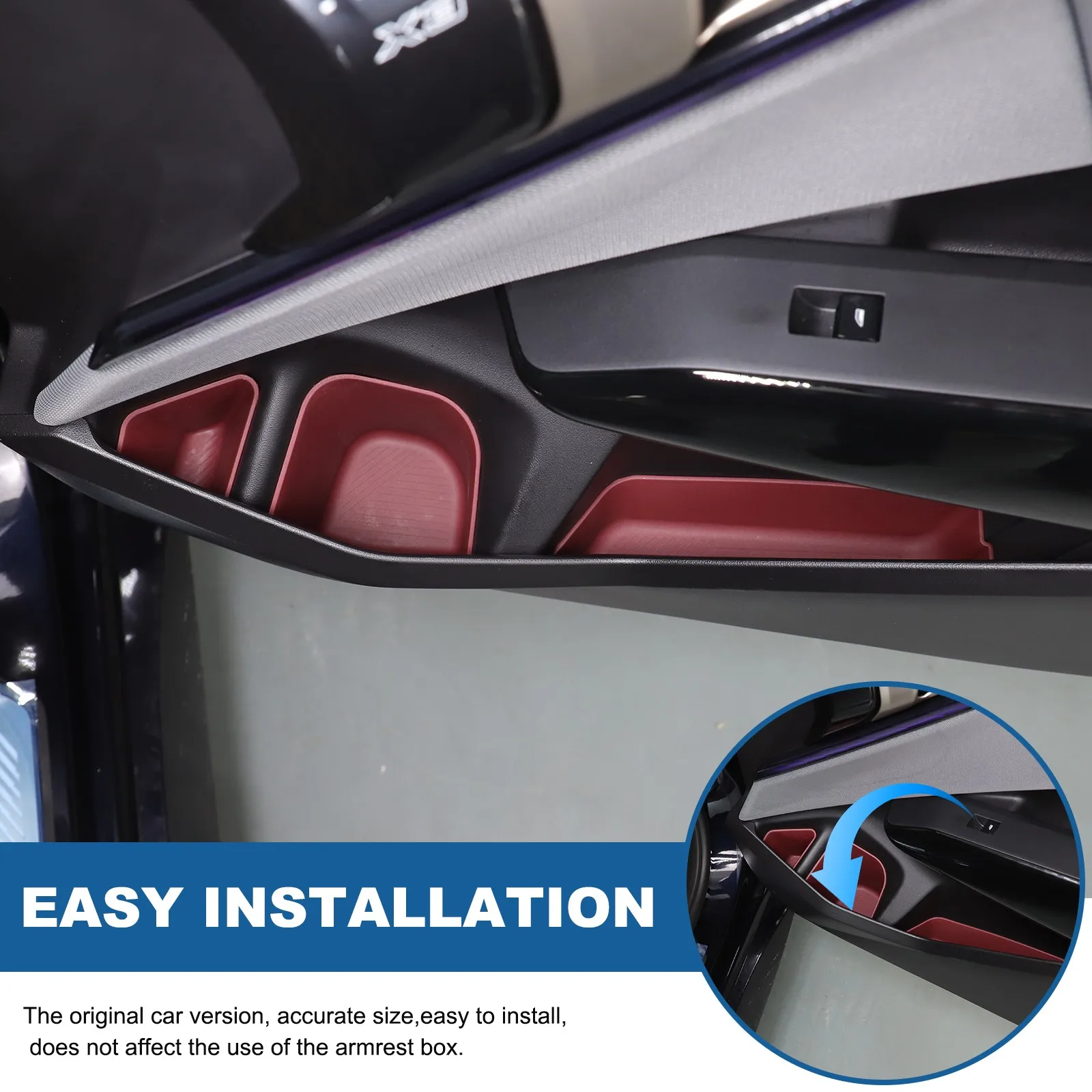 

Front Door Slot Storage Box Front Door Slot Pad Anti-vibration Accessories For BMW X3 G45 2025-2026 TPE Storage Protection Mount