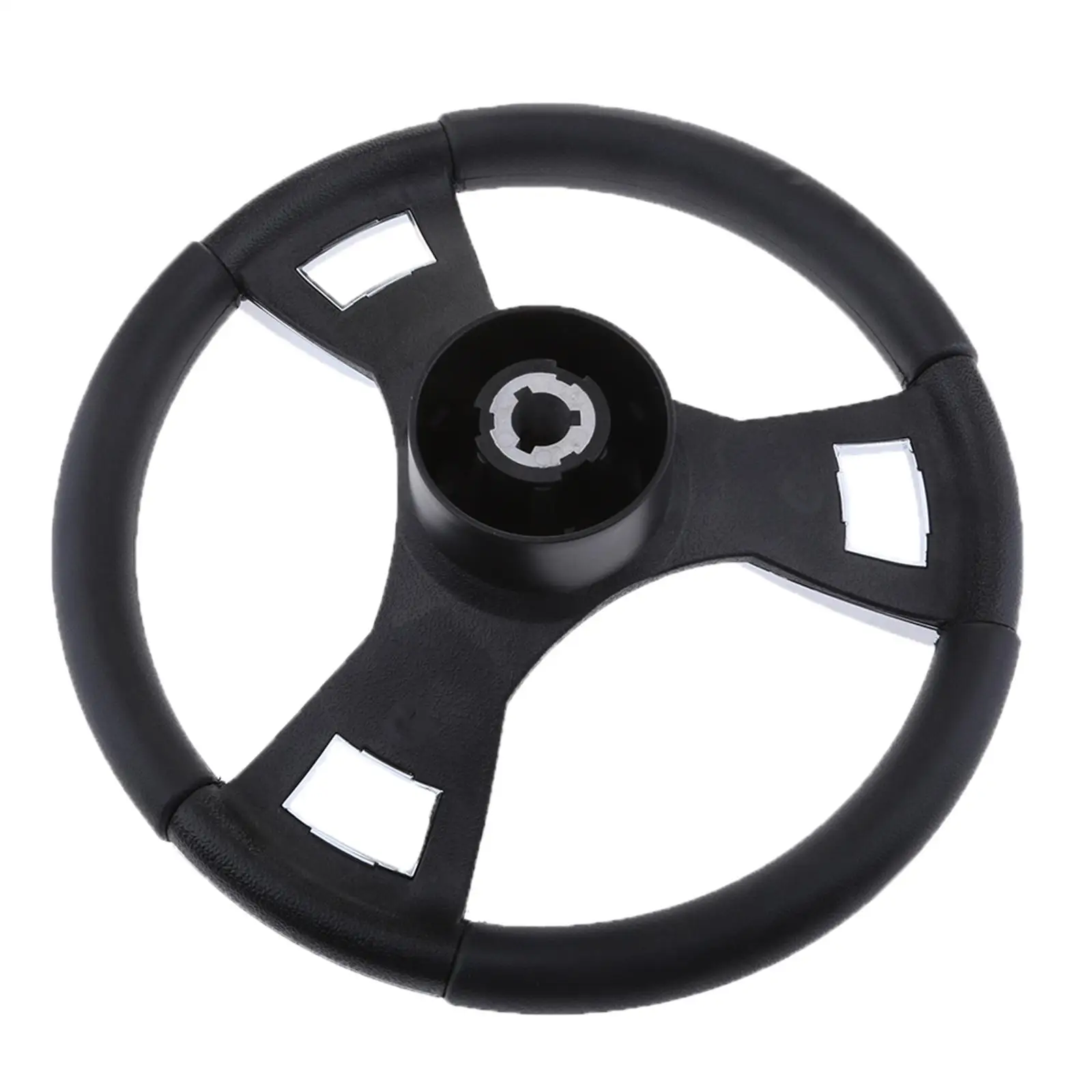 

350mm 3/4'' Steering Wheel with Polished Chromed Spokes for Marine Boat Yacht