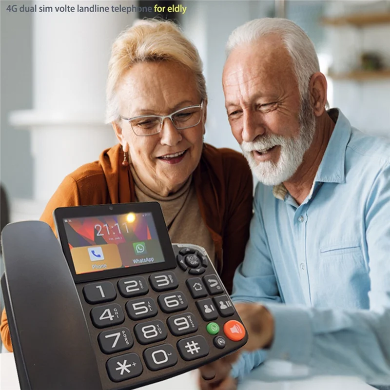 

TUYA WIFI телефон с записью видео беспроводной телефон с SIM-картой с сетью 4G и радиосигнализацией для домашнего офиса EU-PLUG-BTFL