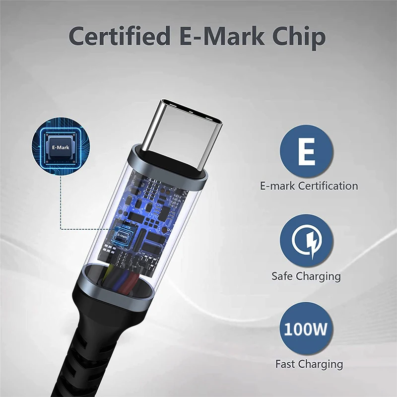 CYANMI 240 واط USB C إلى USB نوع C كابل USBC PD سلك شحن سريع USB-C TypeC كابل 3M آيفون 15 برو ماكس ماك بوك سامسونج POCO #4