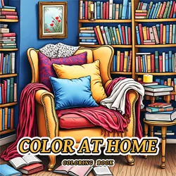 COLOR AT HOME Bold-easy Patterns Coloring Book for Adults Cute Drawing Book Perfect Gift for Party and Birthday