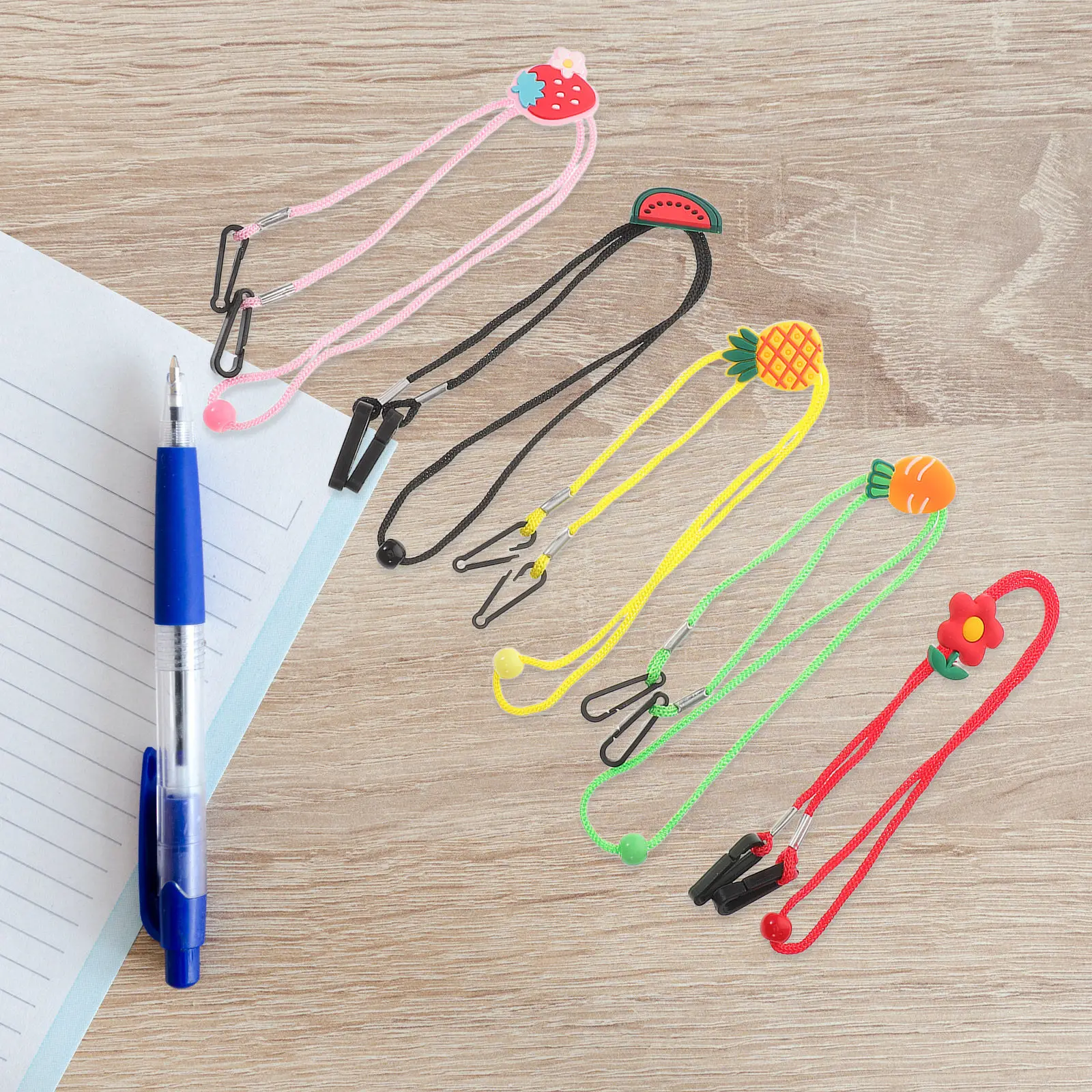 

5Pcs Kids Adjustable Cartoon Face Mask Lanyard Anti-Lose Neck Strap Mask Holder Comfortable for School Outdoor Use Safety