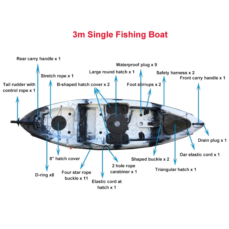 Singola pesca Drop Storage plastica pesca Racing Cano Kayak per la pesca 2023 Yoursjoys vendita calda all'ingrosso Pick Up al porto