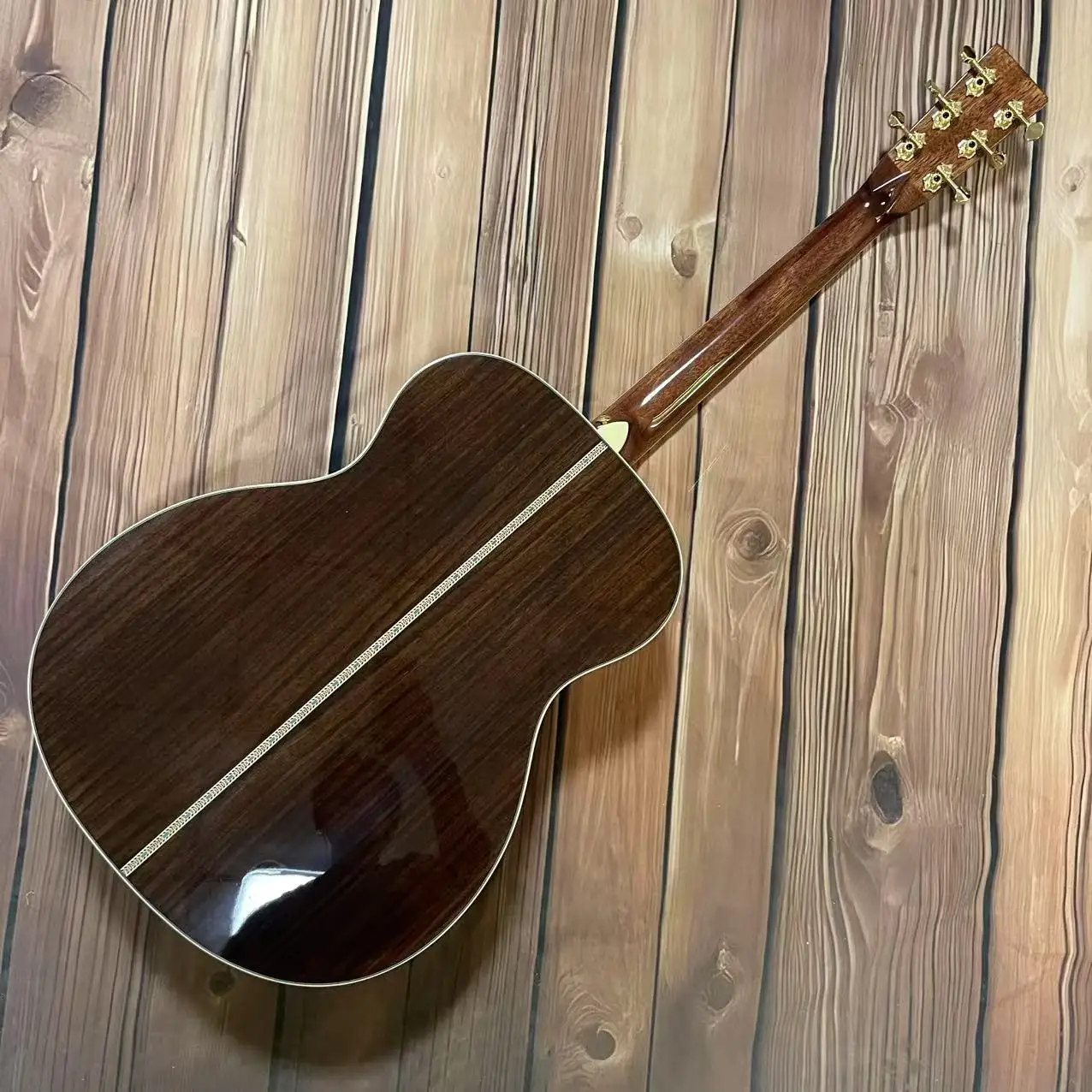 غلاف أذن البحر مقاس 40 بوصة مرصع بأصابع سوداء جيتار صوتي مطلي باللمعان #3