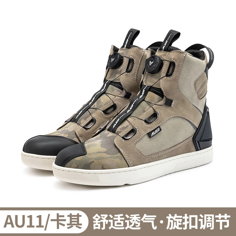 حذاء بوت للدراجات النارية باللون الأخضر غير قابل للانزلاق بوتاس موتو هومبر مرونة قوية بوتاس موتو موخير حذاء رجالي خفيف الوزن مقاوم للاهتراء #5