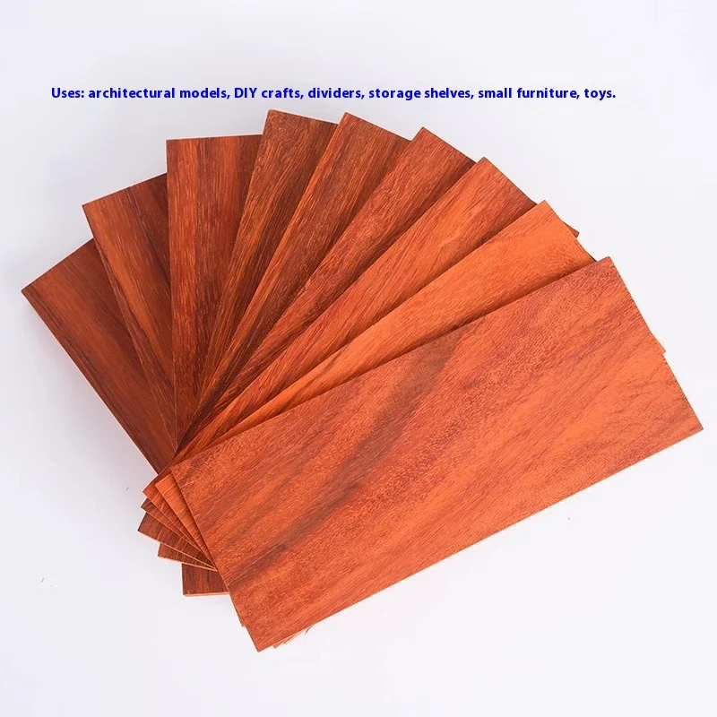 لوح خشبي رقيق من خشب الورد الأحمر الأفريقي مصنوع يدويًا يمكنك صنعه بنفسك نحت الخشب الأحمر صندوق لوح خشبي صلب مواد صنع #2