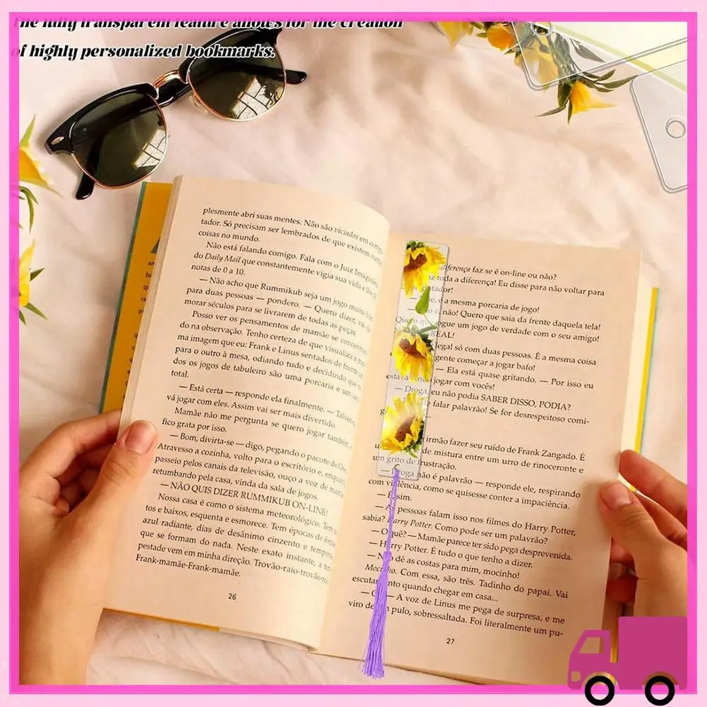 

Compact 100 PCS Acrylic Blanks Bookmarks With 100 Pcs Colorful Bookmark Tassels, For DIY Craft Projects & Gift Tags