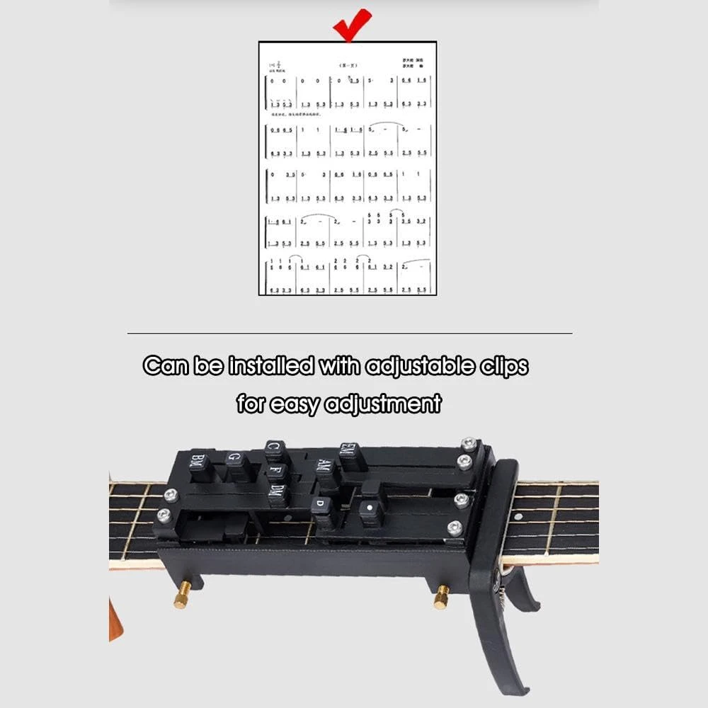 Gitarren-Akkord-Presser, Gitarren-Akkord-Trainer, Gitarren-Akkord-Helfer, Gitarren-Akkord-Lernwerkzeuge für Anfänger – Detail 4