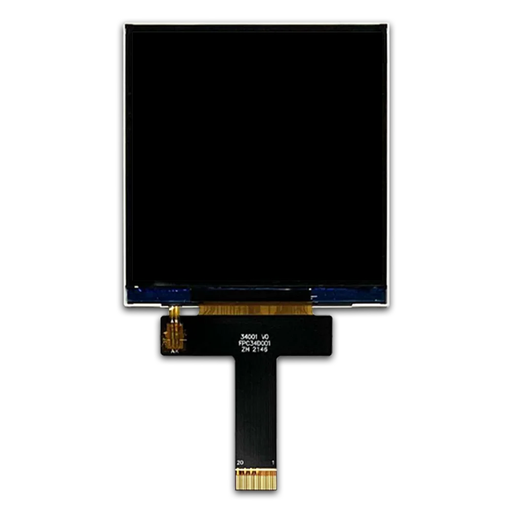 3.4 بوصة مربع وحدة LCD 480x480 القرار ST7701S تحكم مع واجهة MIPI سطوع عالية 1000nits للاستخدام الصناعي