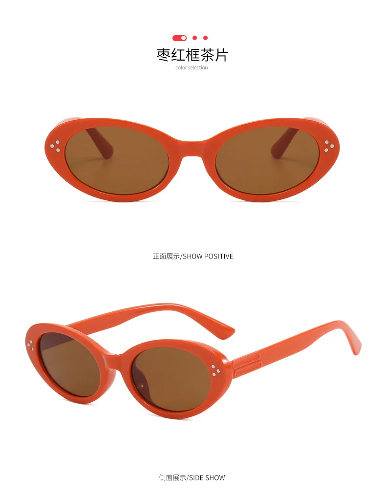 Neue Vintage Runde Sonnenbrille für Damen und Herren Marken-Kreisförmige Sonnenbrillen Ovale Brillen für Männer und Frauen – Detail 8
