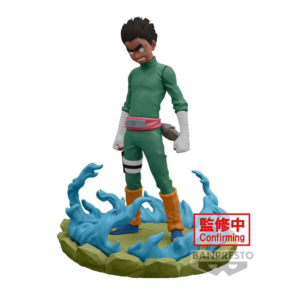 Original BANDAI BANPRESTO NARUTO Shippuden Rock Lee Memorable Saga  Anime Figure Toys PVC Model Collection 120mm Birthday Gift