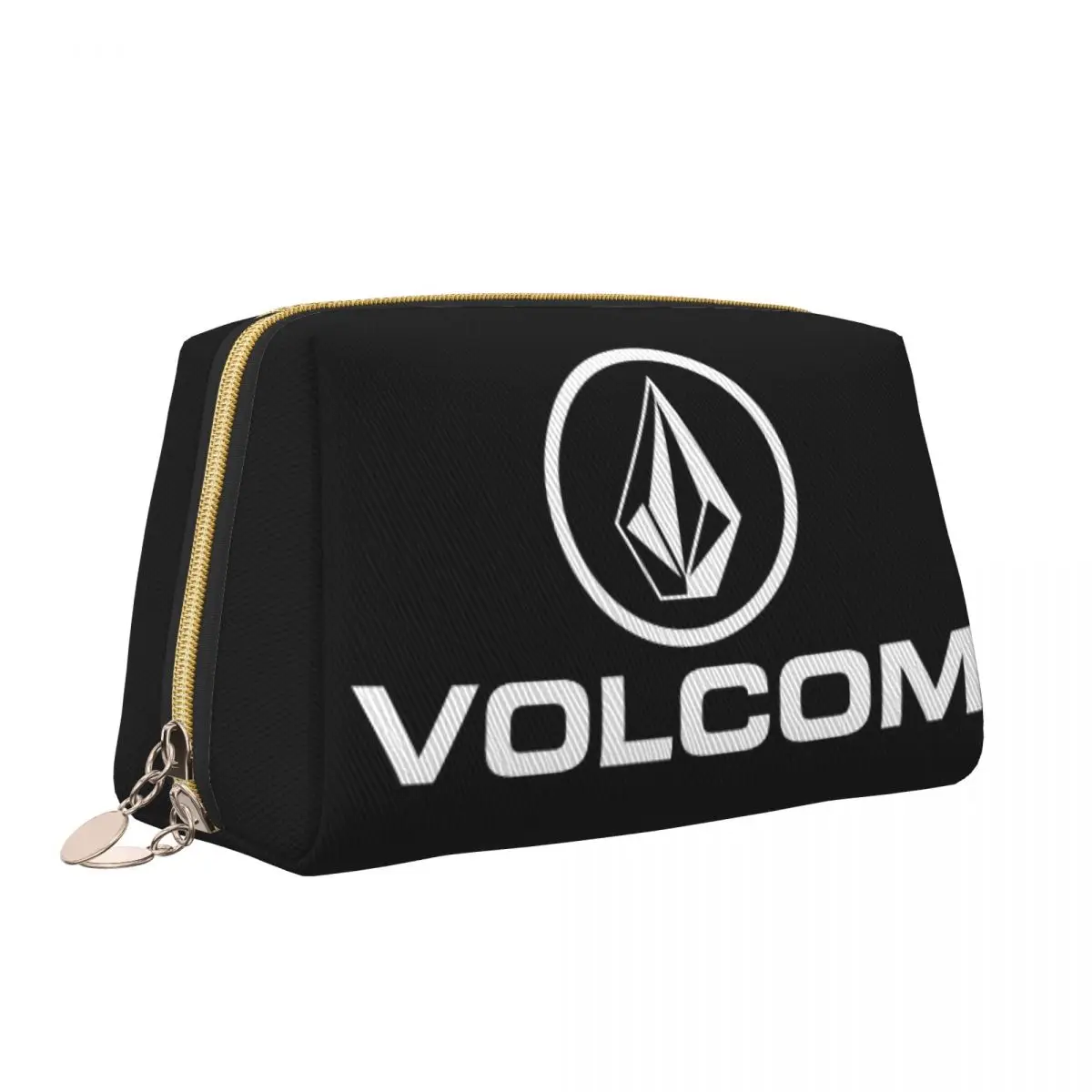 Custom Volcoms Logo Toiletry Bag for Women Makeup Cosmetic Organizer Ladies Beauty Storage Dopp Kit Box