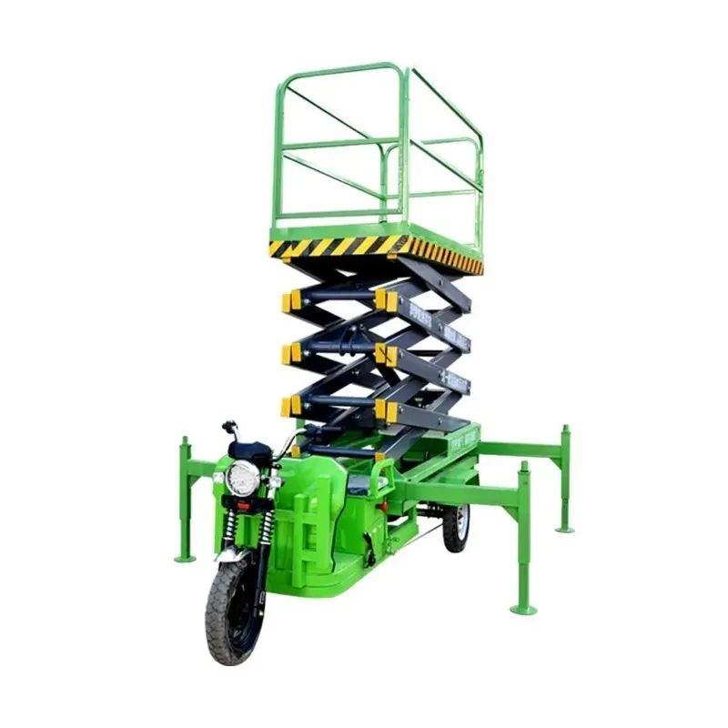 Electric three-wheel platform Shear hydraulic Mobile truck Aerial work table