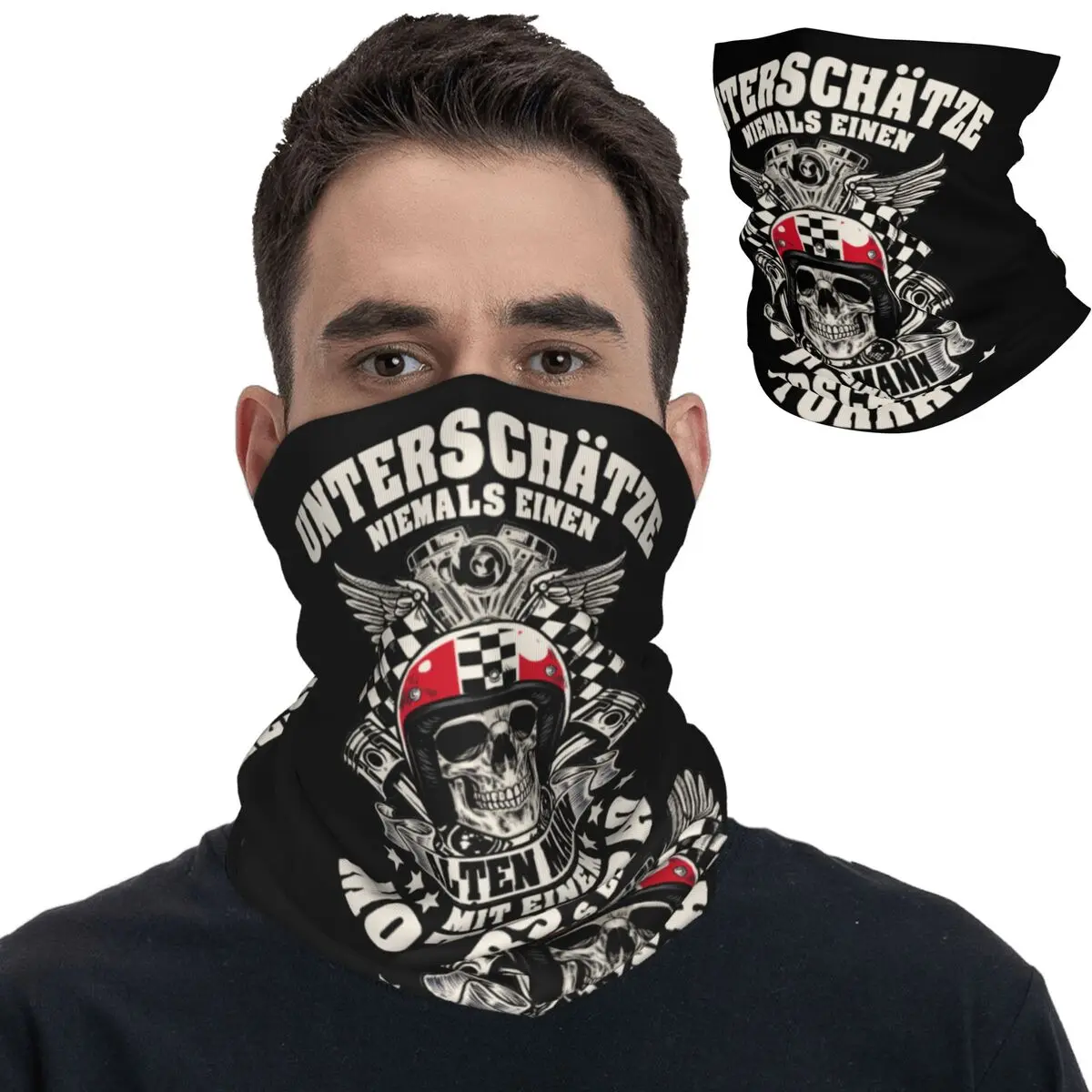 Motorcyclist Gift Bandana Neck Cover Biker Saying Motorcycle Wrap Scarf Multifunctional Balaclava Cycling Unisex Adult Winter