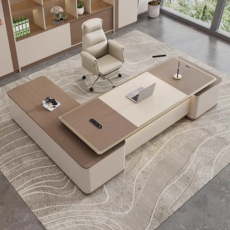 

Light luxury senior sense 2.8m modern president table chairperson manager table