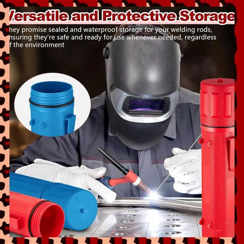 

A72P 2Pcs Welding Rod Storage Tube 14Inch Stick Welding Electrode Storage Tube Airproof Welding Rod Holder