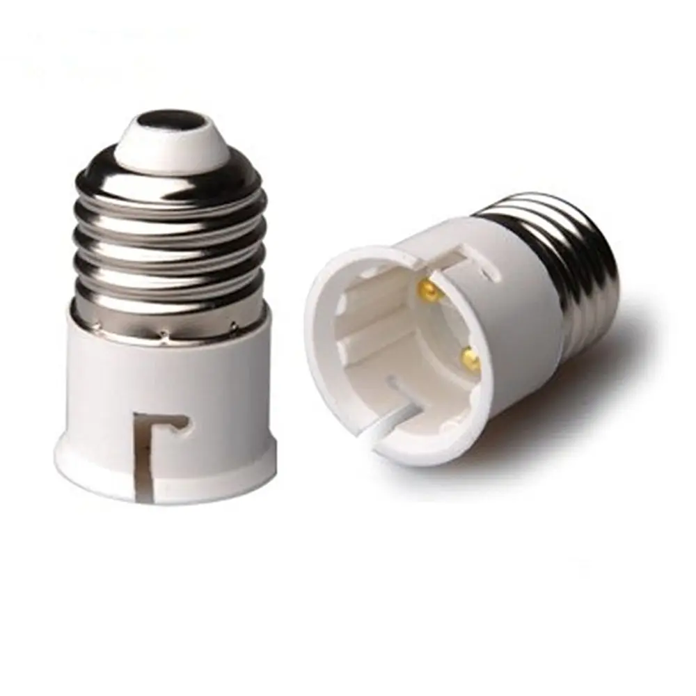 E27 to B22 to E27 Adapter Converter Lamp Light Bulb Bayonet Screw Conversion Lamp Holder Flame Retardant Lighting Accessories