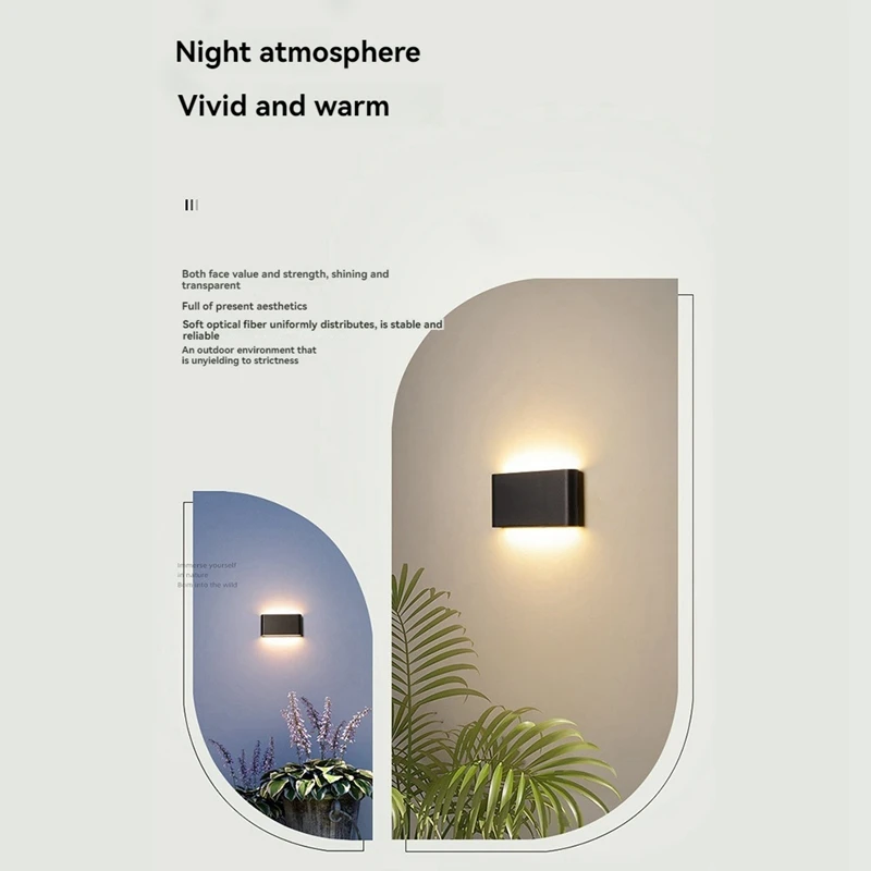 LED Wall Sconce Waterproof Outdoor Wall Lamp Indoor Wall Lighting Fixtures Living Room Bedroom Hallway Corrido White S-ABLA view 5