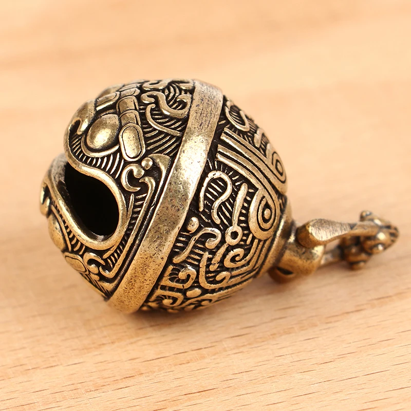 Lucky Brass Handicraft Die Casting Drop Bell Key Car Button Wind Bell Sect Bronze Bell Creative Gift
