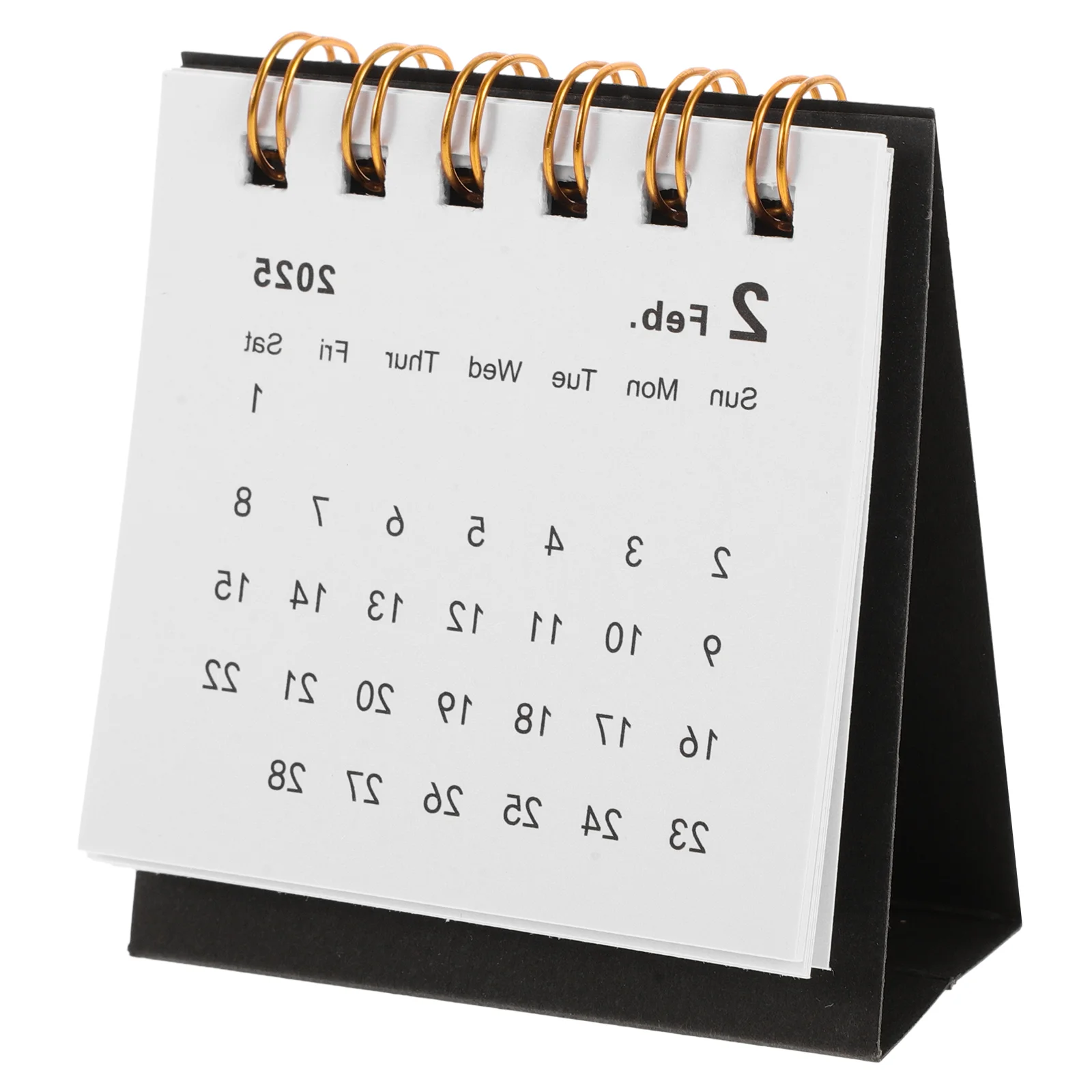 2025 Small Desk Calendar Table Top Easel Refrigerator Mini Desktop Paper Monthly Memo Flip over Office