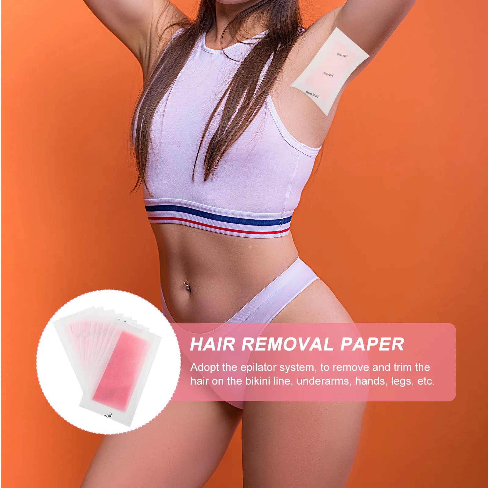 

10Sheets Depilatory Wax Paper Hair Removal Waxing Strips for Body Bikini Underarms Legs Spa Salon Home Use Hair Removal Tool