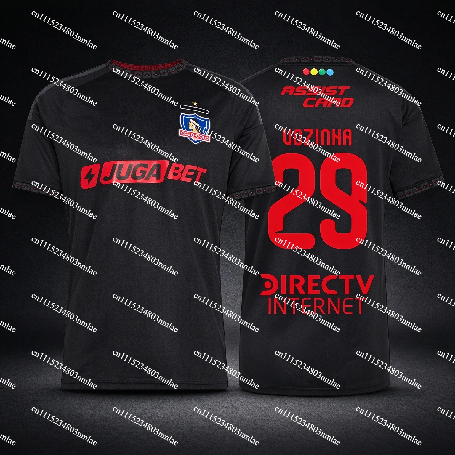 2026 New Colo‑Colo #29 Vozinha 3D Printed Football Jersey Men Summer Sports T-shirt Breathable Quick Drying Streetwear Clothing