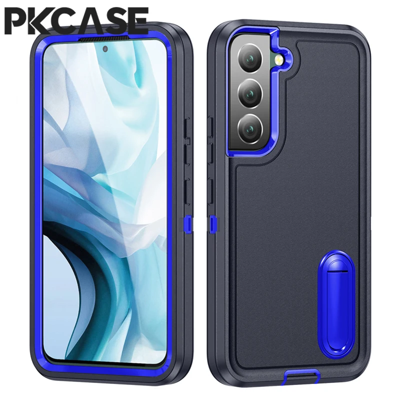 PKCASE Shockproof Phone Case for Samsung Galaxy S22 S23 S24 Plus Ultra Bracket Cover For Samsung A13 4G 5G A14 A15 A53 A54