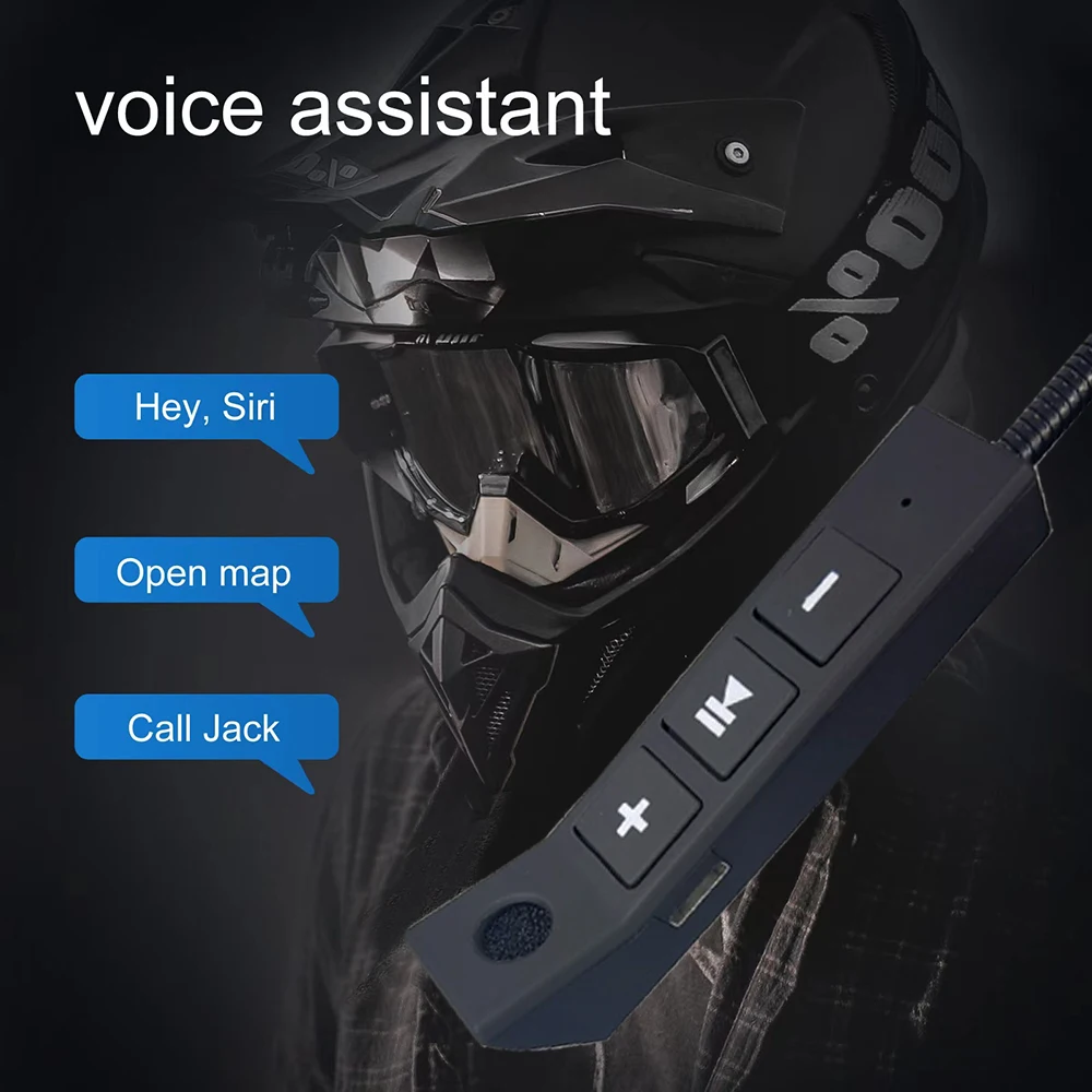 Bluetooth 5.0 Motorcycle Helmet Headset Support Voice Assistant Wireless Handsfree Call Anti-interference Moto Music Player