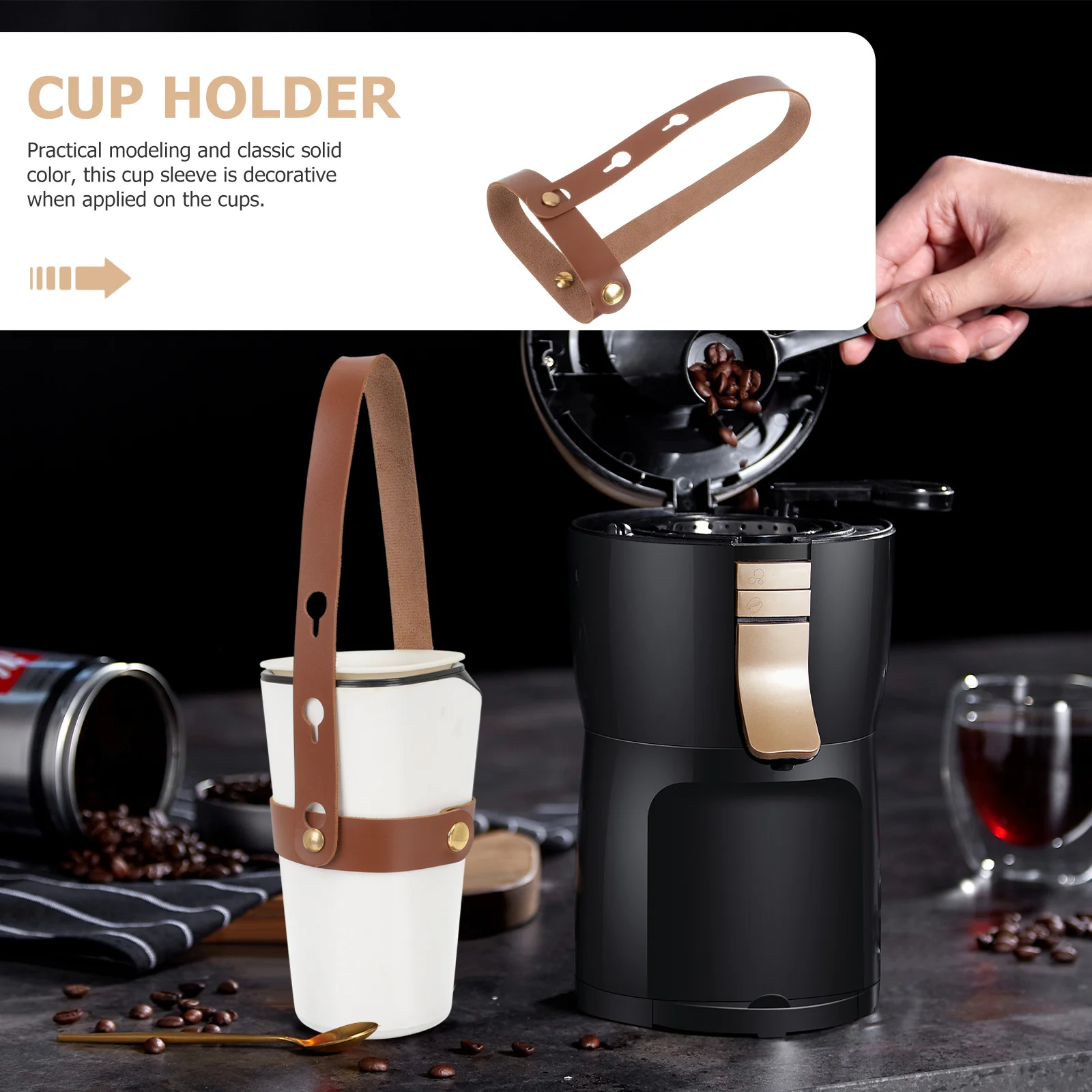 

Coffee Sleeve Adjustable Portable Cup Carrier Handheld Coffee Holder Reusable Cup Sleeve Portable Drink Carrier