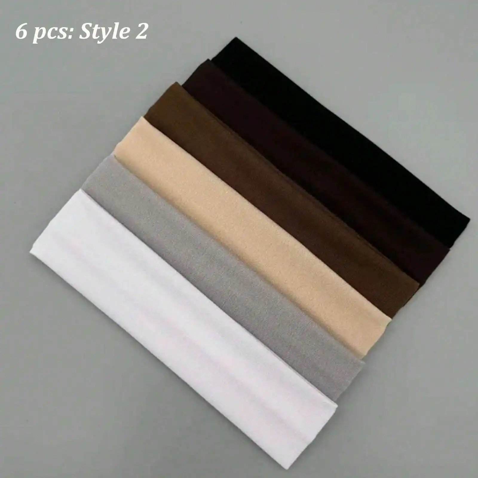 

6 шт. элегантных широких повязок на голову в богемном стиле, однотонные эластичные повязки для волос, женские спортивные вязаные головные уборы для женщин