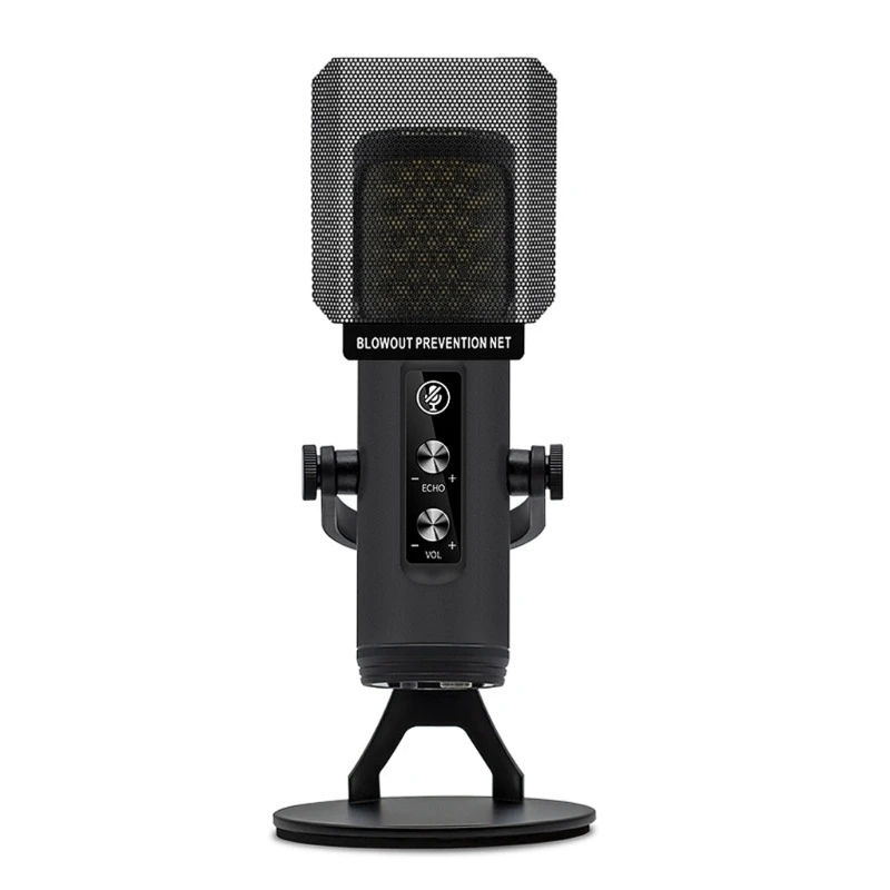 2024 New USB Microphone RGB Lighting Metal Construction Cardioid USB Microphone High Sound Quality for Recording and Streaming