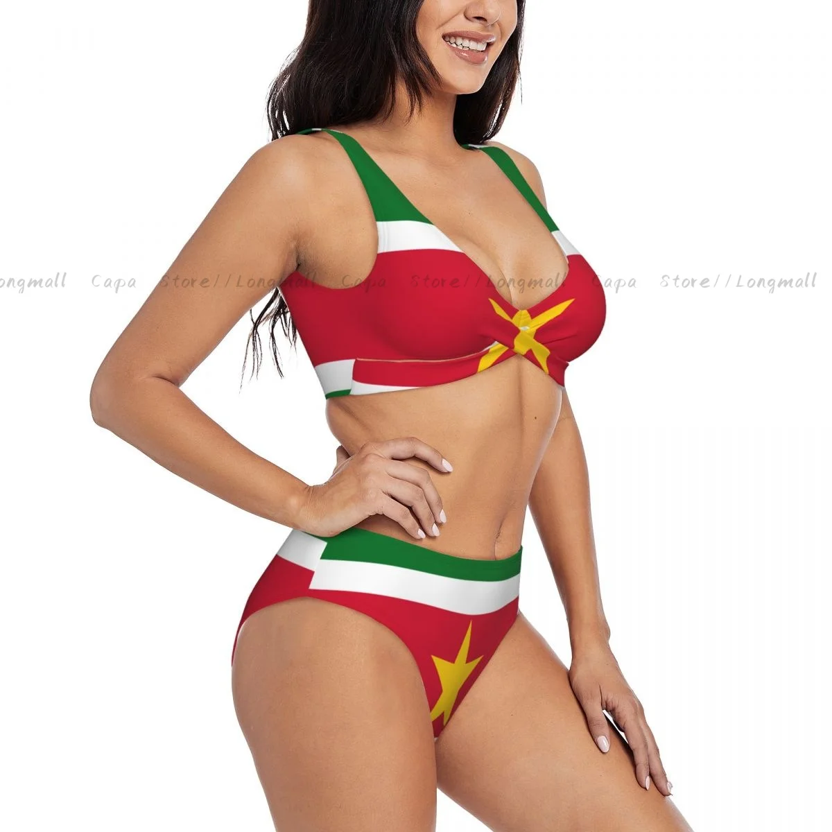 Sexy Bikini Set Flag Of Suriname Women 2-Piece Swimwear Cross Border Style