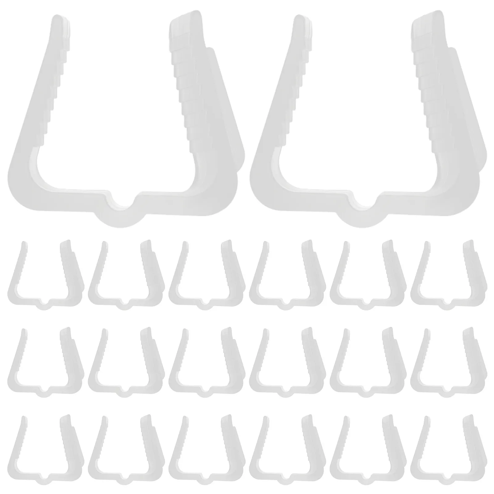 20Pcs Christmas Light Clips Outdoor Fascia Board Hooks Plastic Roof Gutter Fence Clip on Light Hooks No for Lights
