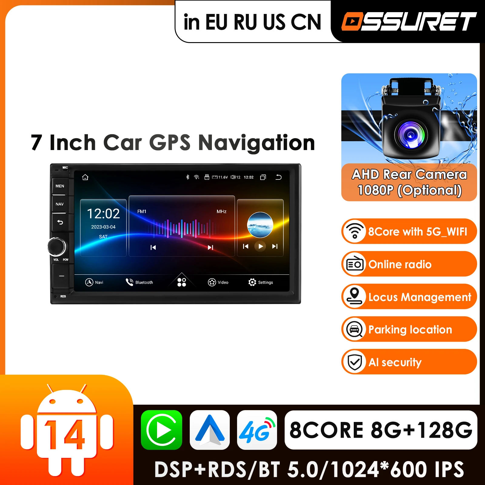 

7Inch Android 14 OctaCore 8G RAM 128G ROM Universal Double 2 Din for Nissan Car Audio Stereo GPS Navigation AutoRadio Multimedia