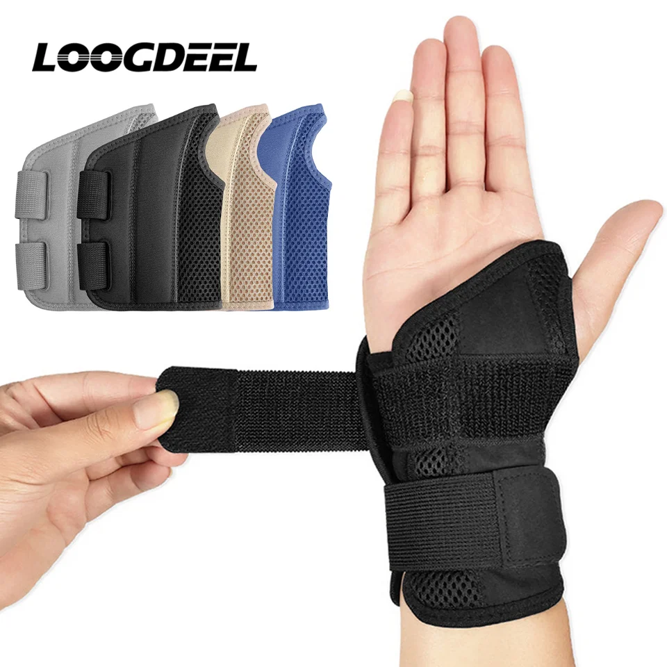 LOOGDEEL 1Pcs Carpal Tunnel Wrist Brace Adjustable Wrist Support Compression Wrap Arthritis Tendinitis Pain Relief Wristband Men