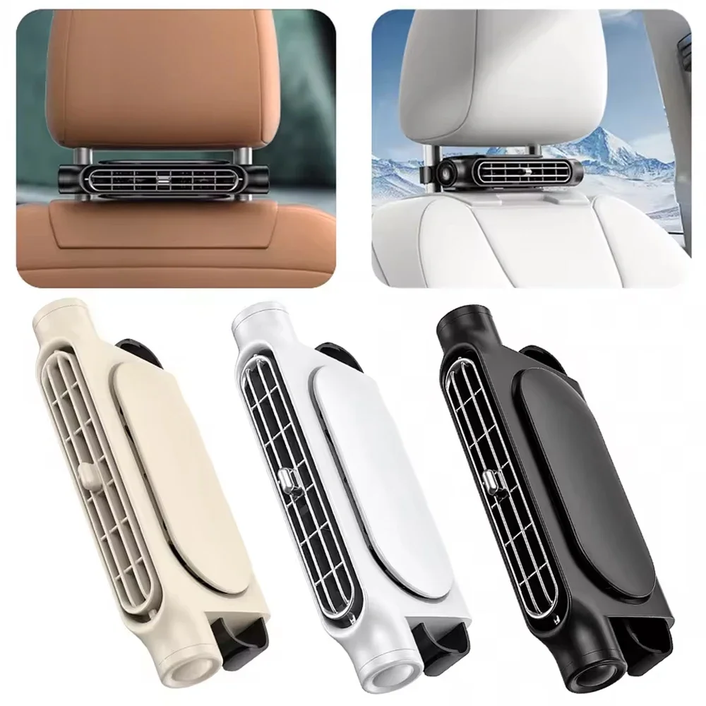 

Автомобильный вентилятор на задней подушке, USB-разъем, вентилятор для автомобильного сиденья, 3-скоростной регулируемый автомобильный подголовник, охлаждающий воздушный вентилятор, портативный